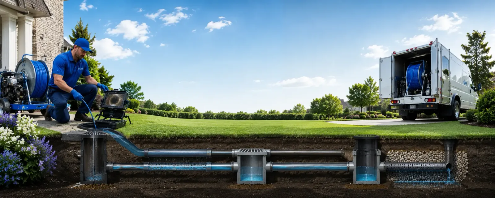 Outdoor drain cleaning information for North Canton, CT